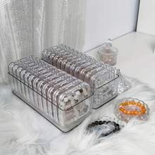 1/3pcs Transparent Jewelry Storage Box - Elegant Drawer Organizer For Earrings, Rings And Necklaces, Used For Keeping, Jewelry Box - Clear - View 4