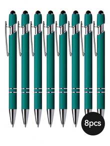 1-32支定制金属伸缩圆珠笔+触控笔套装 | 防滑笔握+书写流畅的中号笔尖 | 兼容智能手机/平板电脑/办公设备 | 可刻字/日期/Logo | 商务刻字笔+教师节礼物+新婚夫妇中性笔 | 适合学生/上班族/教师（男女通用） | 节日/生日礼物（母亲节/圣诞节/毕业典礼） | 办公/学习必备 | 多场景适用（教室/宿舍/商务会议），永恒的爱 - 深綠色 - 查看 18