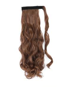 马尾假发片，卷曲波浪造型，夹式假发，环绕式长马尾假发片，合成纤维接发，女士适用，18英寸/24英寸 - 彩色 - 查看 23