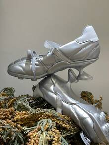 Women Canvas Shoes - Silver - View 2