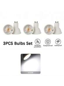 CANMEIJIA 3个/4个GU10灯座，兼容GU10 LED灯泡，电压85V-265V，暖白光、冷白光、中性白光、三色温可调，聚焦照明，光线柔和均匀，带来舒适的视觉体验，即插即用，安装更换简便，散热高效，适用于家庭和商业场所。 - LED燈泡GU10燈座 - 查看 14