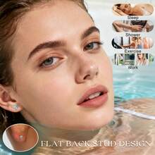 AVYRING Titanium Earrings Nose Studs 16G Hypoallergenic Implant Grade 6MM 8MM 10MM Internally Threaded Helix Tragus Labret Lip Flatback Piercing Jewellery - Butterfly - View 7