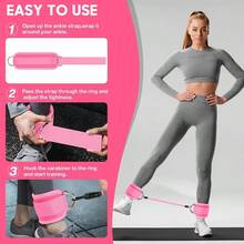 7CDXD Kit de Barra de Pilates con Bandas de Resistencia Barra de Pilates Multifuncional 16 en 1 Juego de Bandas de Resistencia para Ejercicio Ajustable para Entrenamientos de Cuerpo Completo - Rosa P - Ver 4