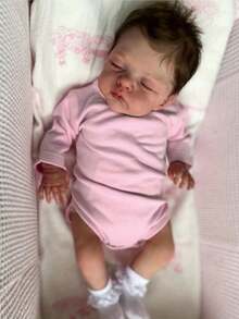 Cloth Body Vinyl Limbs 48 CM 3D-Paint With Visible Veins Asleep Reborn Baby Doll Toy Lifelike Collectable Humanoid Doll Handmade Fashion Birthday Gift - muñeca durmiente - Ver 4