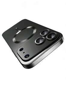 Metal Texture Soft Phone Case Suitable For IPhone 17, 17 Air, 17 Pro, 17 Pro Max, Features Ultra-Thin Design, Scratch-Resistant, Shock-Proof And Full Camera Protection. Also Fits 13, 11, 16 Pro Max, 15, 14, 12, 16e. - Black - View 1