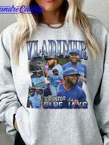 Vladimir Guerrero Jr. Shirt, Blue Jays Shirt, Vintage 90s Style Shirt, 2025 Champion Shirt, Gift For Baseball Fan - 灰色 - 查看 1