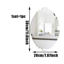 OUTANA 1片无框自粘全身镜墙贴。可移除、防碎、非玻璃材质的长方形镜子,适用于卧室、健身房门、客厅、浴室和办公室,可用作装饰化妆镜或墙镜。 - 彩色 - 查看 10