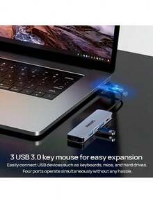 PHILIPS Dock SWR1607C/93 High-Resolution 4K 60Hz Display, Thunderbolt 3 High-Speed Transmission, Multi-Port Design For Simplified Office And Entertainment Setup, Space Gray. - Space Gray - View 3