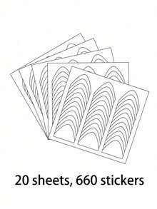 960 piezas Pegatinas para manicura francesa, Pegatinas de línea de sonrisa para arte de uñas, Pegatinas para uñas para principiantes, Cinta adhesiva para líneas de arte de uñas, Juego de herramientas y accesorios para arte de uñas, Suministros para uñas - Multicolor - Ver 16