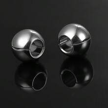 1pc 12mm (1/2 Inch) Round Ball Ear Plugs, Suitable For Stretched Earlobes, 316L Stainless Steel Material, Unisex Punk Style Piercing Jewelry - 1455 - View 8