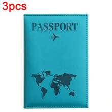 1pc/3pcs/5pcs/10pcs Matte PU Travel Passport Cover, With World Map & Letter Printing, Holder Design Passport Wallet Holder Organizer Women, Essential Travel Accessory Letter Versatile, Large Capacity Middle School Students, High School Senior High School Students, College Students, University Students, Freshman, Sophomore, Underclassmen, Customized Passport Case, Summer Holiday