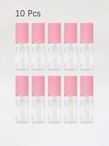 Bộ 5/4/3/1 tuýp son bóng 3ml màu hồng và đen, bao bì mỹ phẩm, son bóng mini có thể nạp lại, son tint, tuýp son môi, mẫu son bóng mini. - Nhiều màu - Xem 15