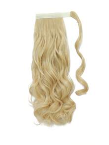 马尾假发片，卷曲波浪造型，夹式假发，环绕式长马尾假发片，合成纤维接发，女士适用，18英寸/24英寸 - 彩色 - 查看 13