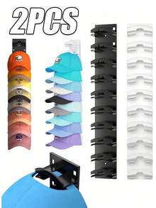 Heavy Duty Baseball Cap Holder Wall Mount Rack - Strong Load Bearing, Comes With Adhesive And Screws, Large Capacity Hanging Storage Box, Suitable For Home And Wardrobe Use
