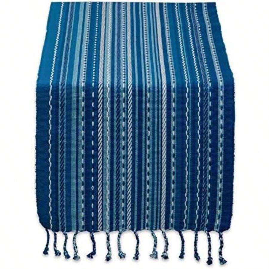 DII Southwest Collection - Juego de manteles Individuales, , 6 Piezas(Table Runner, 14x72" Azul) - Multicolor - Ver 1