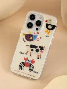 1 Pieza Funda de teléfono con diseño lindo de pez, vaca, pato, cangrejo para iPhone17, iPhone17Promax, 17, 16ProMax, 16Pro, 16Plus, 16, 15Promax, 15pro, 15Plus, iPhone14Promax, 14Pro, 14/13, adecuado para niñas, para regalar a familiares, amigos, compañeros de clase, mejores amigos y regalos del Día de San Valentín