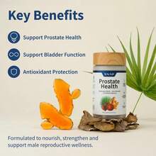 Natural Prostate Supplement For Men - Saw Palmetto Extract & Turmeric - Urinary Tract Health - 3rd Party Tested - 1 chai - Xem 6
