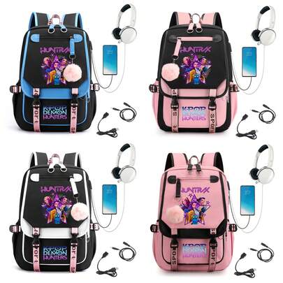1pc K-Pop Magical Girl Anime Print Student Backpack - Large Capacity School Travel Backpack | Comfortable Design, Multi-Compartment!