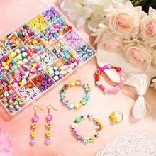 400pcs/Box 24 Assorted Patterns Soft Clay Beads Accessories Received DlY Making Set - Multicolor - View 7