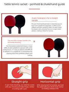 1pc Century Dawn 5-Star Table Tennis Racket, Professional Training & Competition Grade, High Elasticity , 7-Ply Solid Wood Blade, Comes With Case, Single Racket Set, Carbon Fiber Blade, Gym & Club Sports Equipment - Multicolor - View 8
