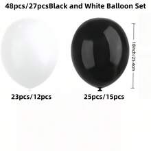 27 pezzi/48 pezzi Set di palloncini in lattice opaco nero e bianco da 10 pollici, adatti per feste di compleanno, decorazioni per matrimoni, anniversari, Capodanno, addii al celibato, archi di palloncini, rivelazione del , lauree, baby shower, San Valentino, ritorno a scuola, feste con palloncini, accessori fotografici, decorazioni per interni ed esterni - Pelle color oro metallizzato - Visualizzare 6