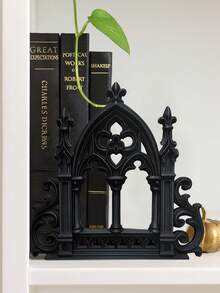 1 cái chặn sách hình cửa sổ nhà thờ 2D màu đen, giá sách giả cửa sổ kiểu vòm Gothic, chặn sách kiểu nhà thờ tinh xảo, trang trí nhà kiểu Gothic thời Trung cổ, sắp xếp sách trong thư viện văn phòng, trang trí giá sách phong cách Dark Academia, chặn sách hình cửa sổ nhà thờ, giá đựng sách thời trang dành cho người yêu sách, giá sách nhà thờ Gothic thủ công. - Nhiều màu - Xem 10