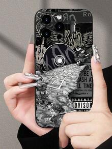 Fashionable, Popular, Personalized, Korn Band Pattern Design Theme Luxury Shockproof Aesthetic Cute Phone Case,Lens Protrusion Protection , Compatible With For  16/16Plus/16Pro/16ProMax, 15,14, 13, 12, 11 Series And Compatible With For Galaxy S/A Series,Gift For Easter Day, Christmas Halloween Decoration/Gift For Birthday, Girlfriend, Boyfriend, Friend Or Yourself. Covers - Estilo 1 (1 pieza) - Ver 4