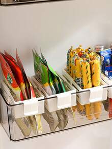 1pc/3pcs Adjustable Refrigerator Side Door Storage Box, White Movable Multi-Layer Storage Box, Space Saving, Suitable For Refrigerator, Food Storage Room And Kitchen, White, Food Storage, Kitchen Tools, Kitchenware, Kitchen Accessories