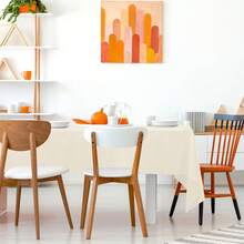 6件套柔和色调一次性长方形塑料桌布，适用于户外场景、节日、冰淇淋派对、毕业典礼、婚礼、野餐和其他用餐场合。 - 彩色 - 查看 11