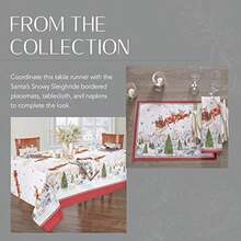 Home Fashions Santa Snowy Sleighride - Mantel de Navidad y Navidad, 60 x 84 Pulgadas, Rectangular(Camino de mesa (1) 177.8 x 33 cm (Rectangular)) - Multicolor - Ver 5