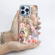 Estuche para teléfono con patrón de corazón sagrado Compatible con estuches para teléfonos   17  16 Pro Max  15 Pro Max  13 y  12 Estuche para teléfono transparente de TPU a prueba de golpes Resistente al agua y a los arañazos Un regalo significativo para familiares, amigos, seres queridos, novios/novias y para Navidad - transparente - Ver 5