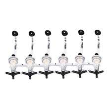 Dispensador de licores montado en la pared de 6 botellas, soporte de mayordomo para barra de mayordomo, alcohol, botella de vino, cerveza y alcohol, soporte para bebidas - Plateado - Ver 7