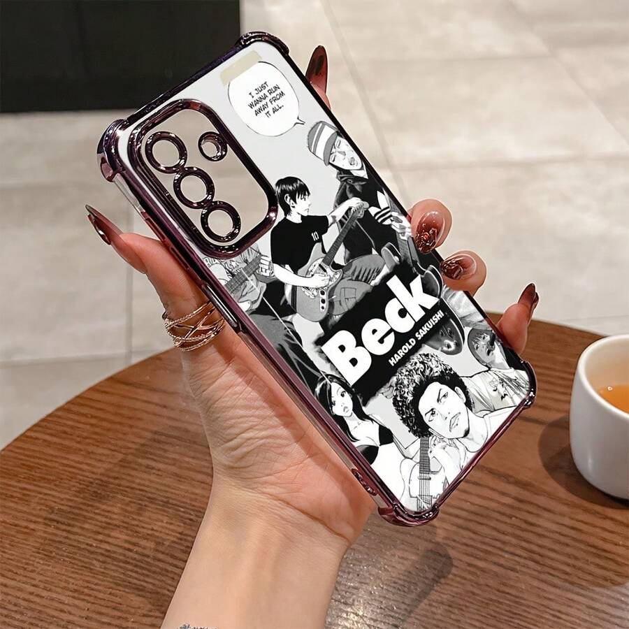 Funda de Teléfono Anime B-BECK Clásica y Popular, Compatible con Samsung Galaxy A26 A36 A55 A35 A06 A16 A05 A14 A24 A34 A54 A15 A05S A25 A23 A33 A53 A73 A13 4G 5G, Funda Trasera Transparente Suave a Prueba de Golpes, Versión Azul con Bloqueo - Mezcla de colores - Ver 1