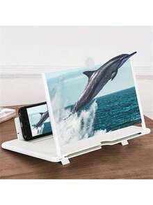 1个12英寸抽屉式手机屏幕放大器，手机视频放大器，高清全屏放大，适用于观看手机视频，兼容、安卓手机，生日礼物，送给家人、朋友的电影、视频和游戏礼物，生日电影视频游戏放大器屏幕扩展器