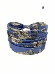 6pcs/Set Boho Style Wide Headbands For Women, Fashion Knotted Yoga Fitness Hair Accessories, African Style Headwraps Women Hair Bands Summer Outfits,Festival,Party - Multicolor - View 15