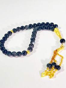 1 Stück Muslimisches Glasperlen Tasbih/Rosenkranz mit 3 Quasten, Gebetsperlen für Dhikr/Zikr, Religiöses Ritual Gebets-Zubehör aus dem Nahen Osten, haltbar & tragbar - Verschiedenfarbig - Übersicht 5