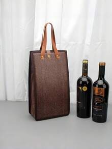 This New Leather Wine Gift Bag Is A Sturdy And Durable Dual-Handle Wine Tote Bag For Wine Festivals And Gifts.