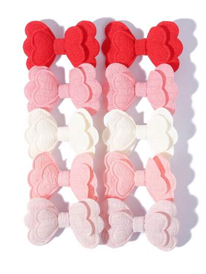 Set de 10 pasadores de pelo con mariposa linda para niñas, en colores de caramelo