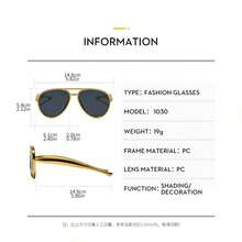 1pc/Set Cool Street Oversized Double-Bridge Sunglasses Unisex Frog-Eye Style New Arrival For Outings, Driving, Commuting, And Vacations - Khung C5 màu bạc với hai tấm màu xám. - Xem 3