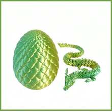 灵活3D打印龙蛋可动模型套装 - 耐用塑料材质，造型创意十足 - 独特的派对礼品和节日桌面装饰，适合收藏和家居装饰，生日礼物，奇幻主题桌面摆件