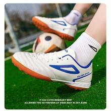 2025新款男女童足球鞋，草地防滑足球鞋，比赛训练两用鞋 - 白色 - 查看 2