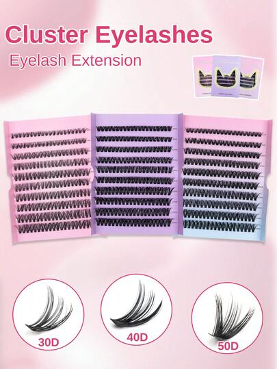 ARTSTAR 10Rows DIY 5D Fluffy Lash Clusters 30D/40D/50D Thick Eyelash Clusters Wispy Individual Lashes 8-16mm Cluster Eyelash Extension