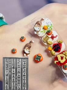 Cute Cartoon Cat, Sewing Machine, Umbrella Shaped Nail Art Molds, High Transparency Silicone Molds - Clear - View 16