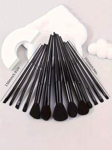 High Quality Black Makeup Brush Set - Recommend New Year Party, High Quality Makeup Brush Set, Makeup Brush Set With Box, Shining Charm Makeup Brush, Makeup Gift Set, Bright Makeup Brush, Beauty Essential, Elegant Design, Smooth Application, High-Quality Craft, Beauty Lover, One Foundation Make-Up Brush, Common In Spring, Autumn, Winter, Summer, Travel Essential - Multicolor - View 2