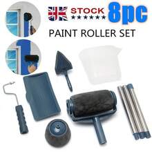 Paint Runner Pro Roller 8Pcs Brush Set Room Painting Wall Handle Decorating Home - 藍色 - 查看 5