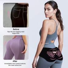 Electric Hip Trainer With Remote Control - Rechargeable Hip Trainer | Remote Control Usage | Ideal Gift For Home Gym & Muscle Recovery, Muscle Massager, Comfortable Design, Peach Butt Shaper For| Home Fitness - 黑色 - 查看 5