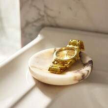 Marble Jewelry Dish Trinket Dish Ring Holder Nightstand Decor Coaster Soap Dish Sponge Holderfor Bathroom Shower Kitchen Sink 4 L*4 W*0.71 H Calacatta Viola PHSD-01 - 卡拉卡塔紫 - 查看 5