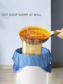 55个装金牛座垃圾袋家用手提式加厚塑料袋适用于厨房桶办公室清洁垃圾袋