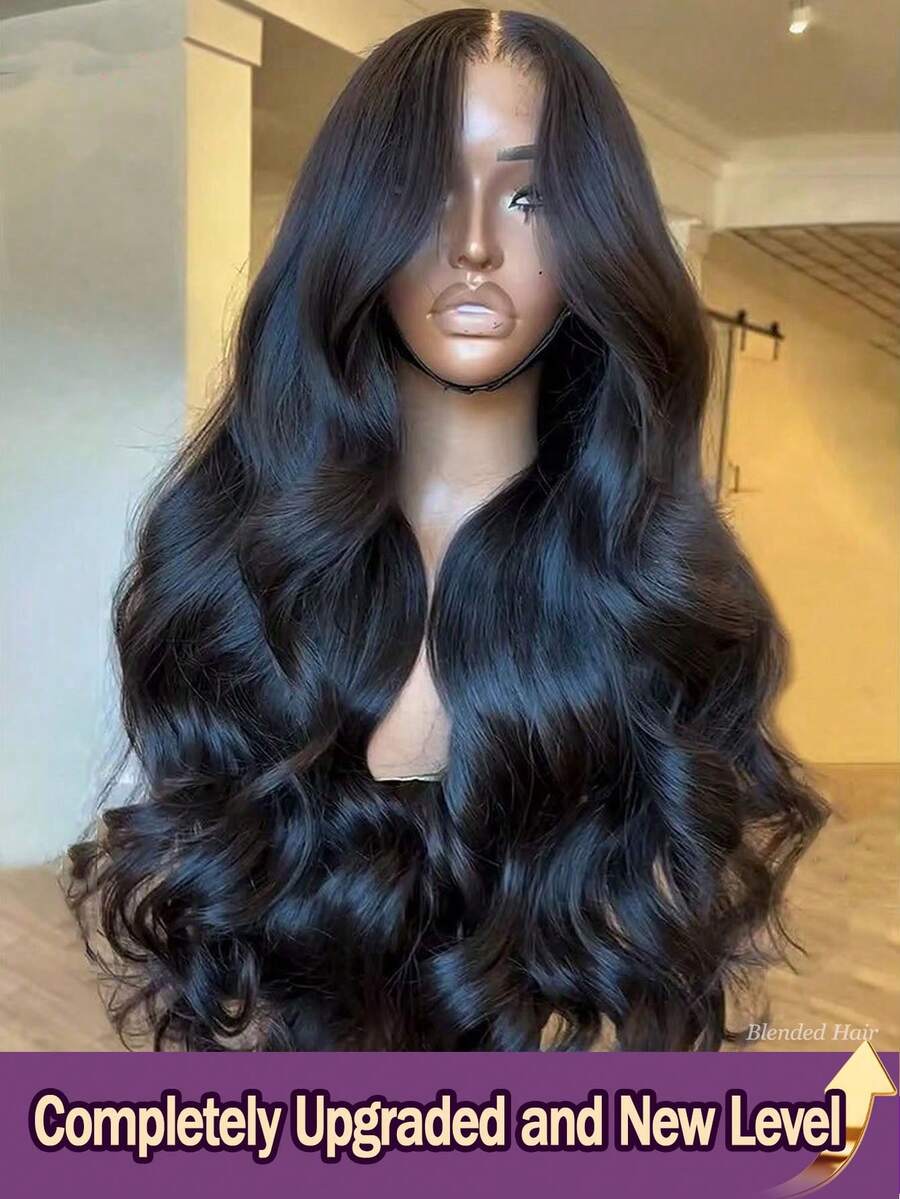 [30 Inch Body Wave Wig] Ginger Color 13x4 HD Lace Front Wigs And 5*5 Lace Closure Wig Human Blended Hair 30 Inch Body Wave 200% Density Pre Plucked Brazilian Wigs For Women Glueless Lace Frontal Wig - Natural & Black - View 1