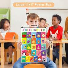 18 Boho Colorful Educational Posters For Toddlers 1-6, Toddler Fun Learning Posters For Preschool & Kindergarten, ABC Chart, Numbers, Colors, Shapes, Days Of The Week, Classroom Decor Posters For Wall Homeschool PreK Classroom Must Haves - Nhiều màu - Xem 4